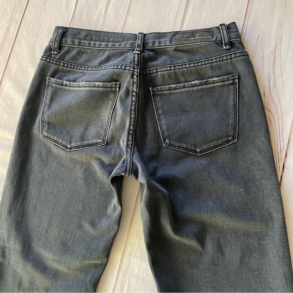Denim Colab Boyfriend Jeans Women’s 8 Black Stonewashed Goth Grunge Distressed - Picture 11 of 16